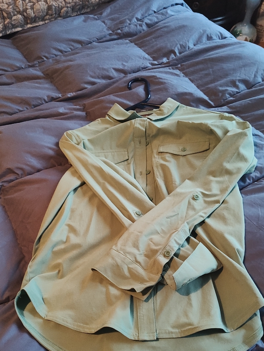 Light Olive Button-Up Shirt